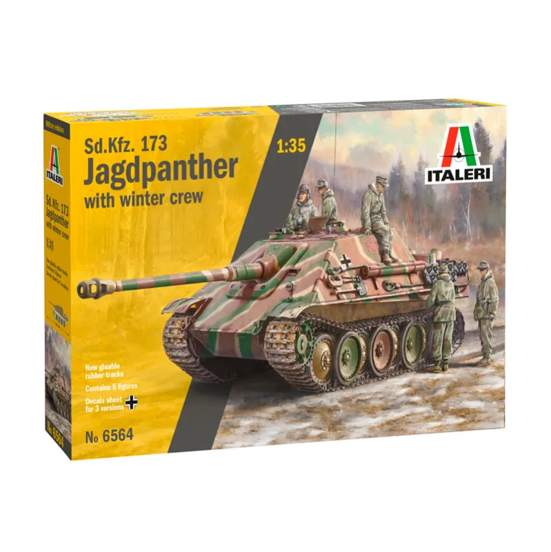 Imagen del producto 2: Italeri Tanque y figuras Sd.Kfz.173 Jagdpanther with winter crew 1:35