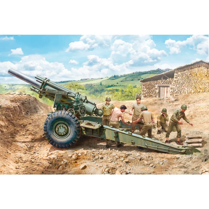 Italeri Vehículo Militar M1 155mm Gun with crew 1:35