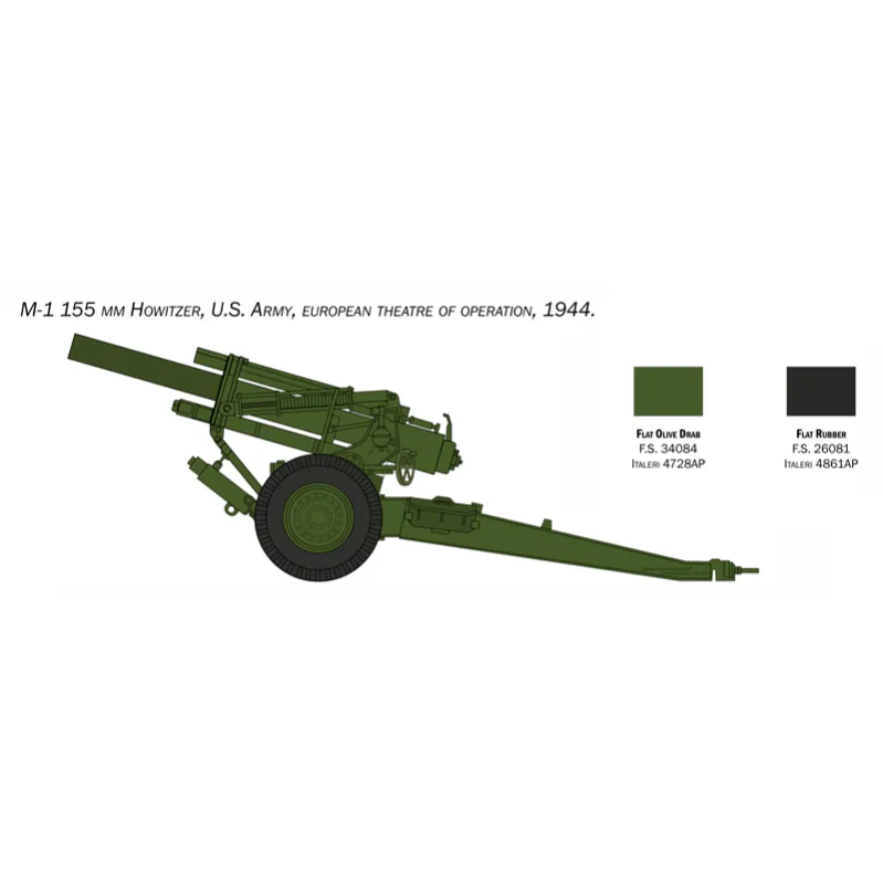 Product image 3: Italeri M1 155mm Gun with crew Military Vehicle 1:35