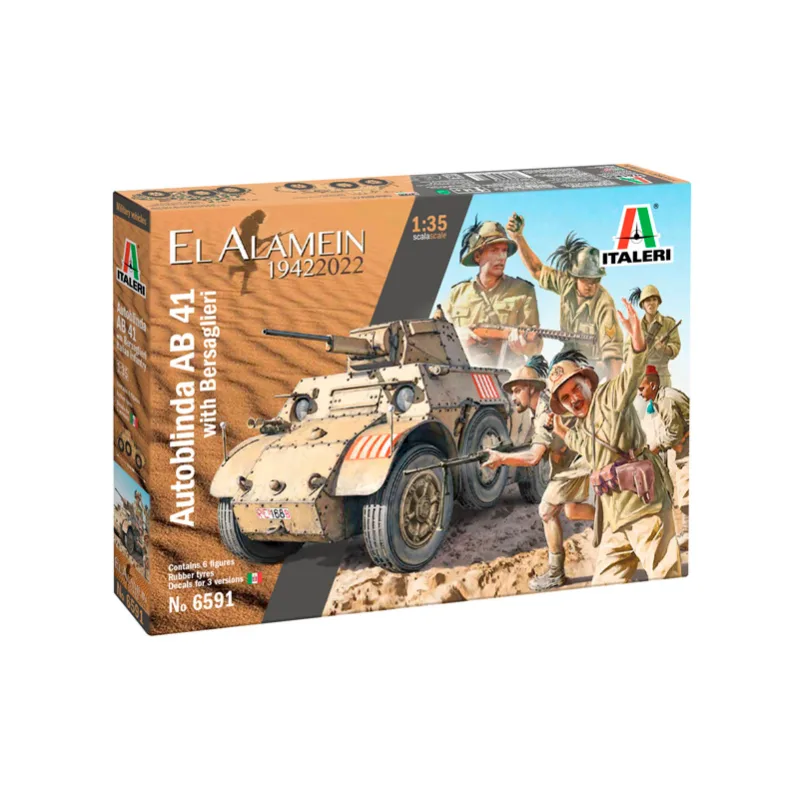 Product image 2: Italeri Autoblinda AB 41 w/ Bersaglieri Military Vehicle 1:35