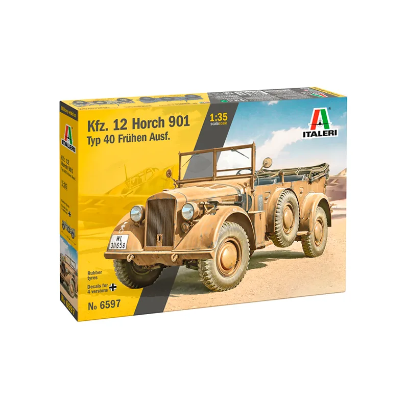 Imagen del producto 2: Italeri Vehículo Militar Horch 901 typ 40 frühen Ausf. 1:35