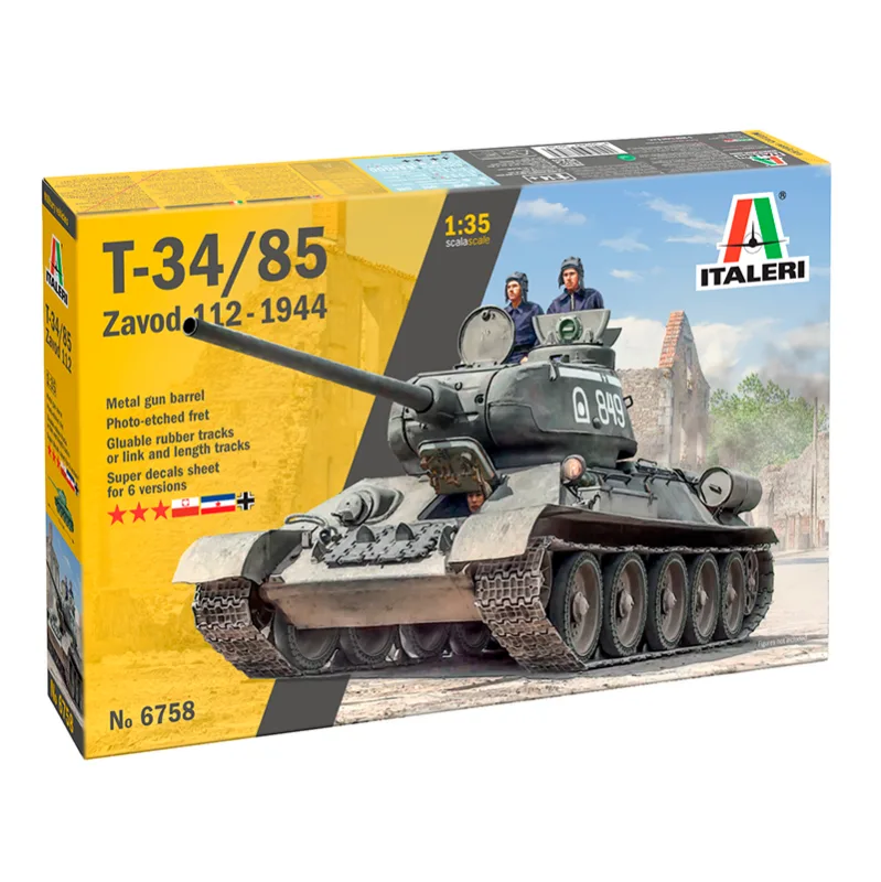 Imagen del producto 2: Italeri Tanque T34/85 ZAVOD 112- 1944 1:35