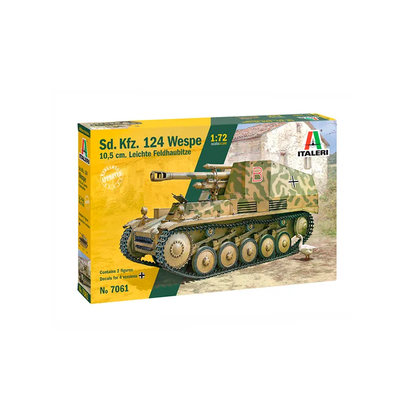 Imagen del producto 2: Italeri Tanque Sd.Kfz.124  Wespe 10.5 cm. 1:72