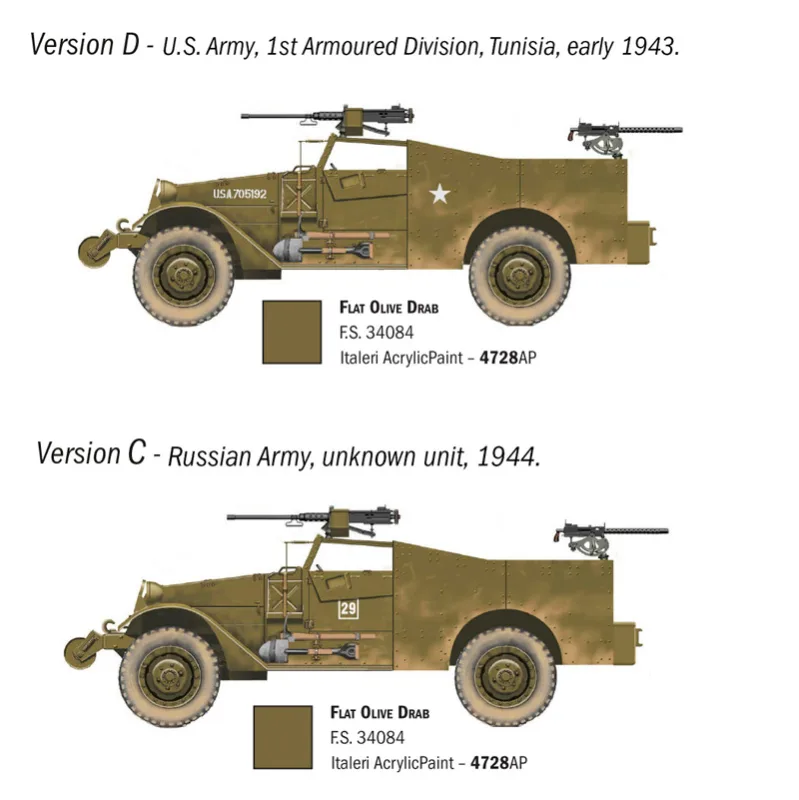 Product image 3: Italeri Military Vehicle M3A1 Scout Car 1:72