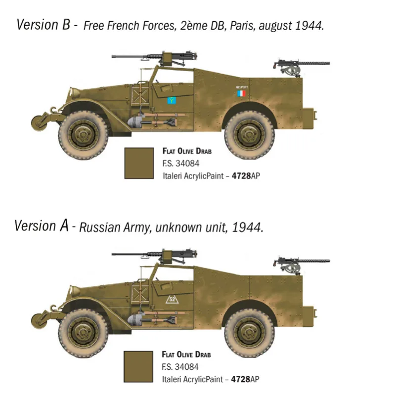 Product image 4: Italeri Military Vehicle M3A1 Scout Car 1:72