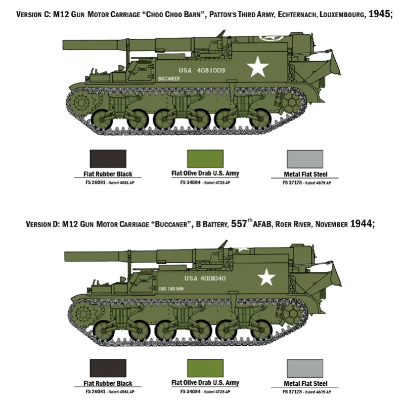 Product image 4: Italeri M12 Gun Motor Carriage 1:72