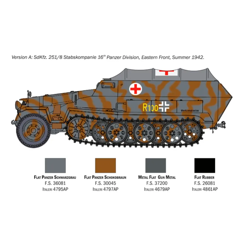 Imagen del producto 3: Italeri Vehículo Militar Sd. Kfz. 251/8 Ambulance 1:72