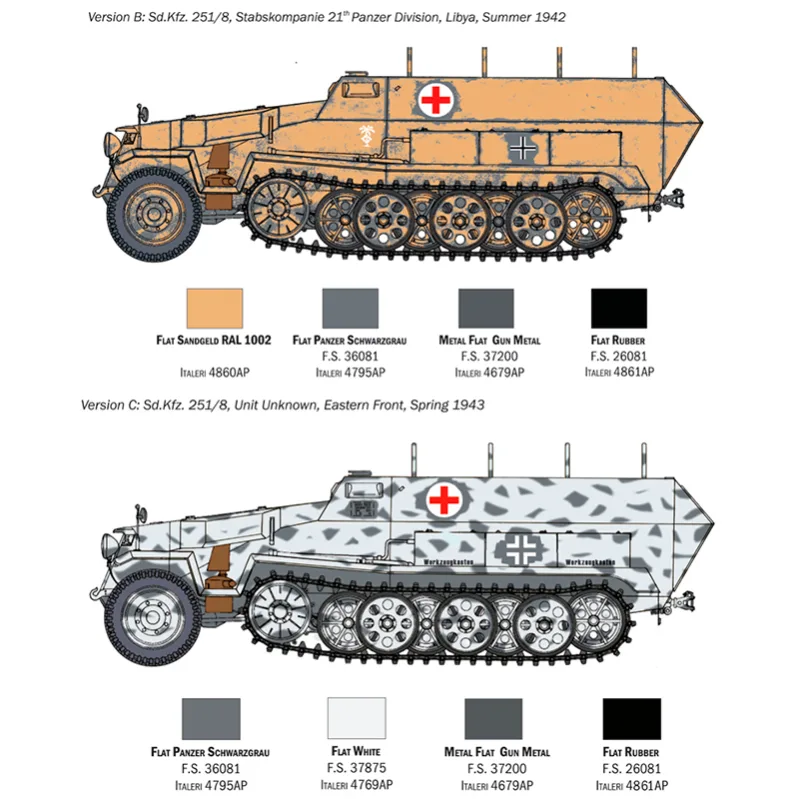 Imagen del producto 4: Italeri Vehículo Militar Sd. Kfz. 251/8 Ambulance 1:72