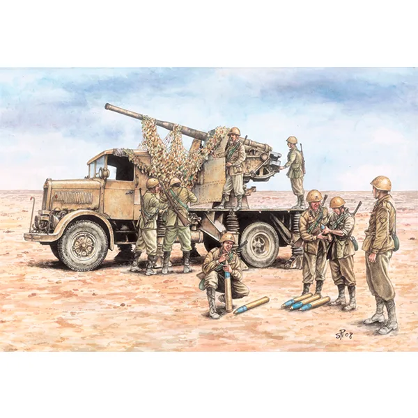 Italeri Military Vehicle (Easy) Autocann. 3RO 90/53 AA gun 1:72