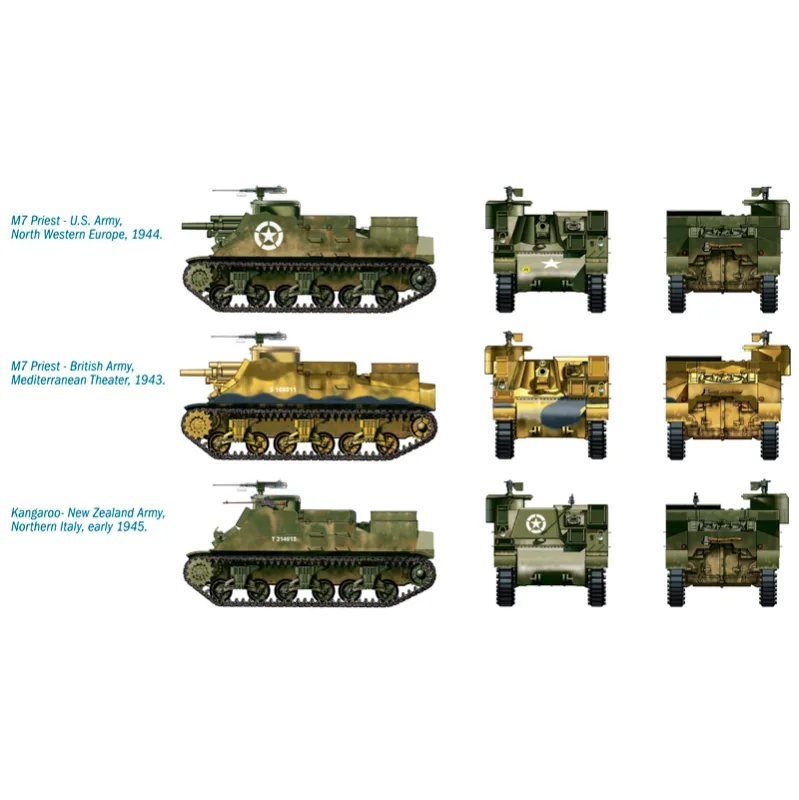 Imagen del producto 3: Italeri Tanques (Fácil) M7 Priest / Kangaroo 1:72
