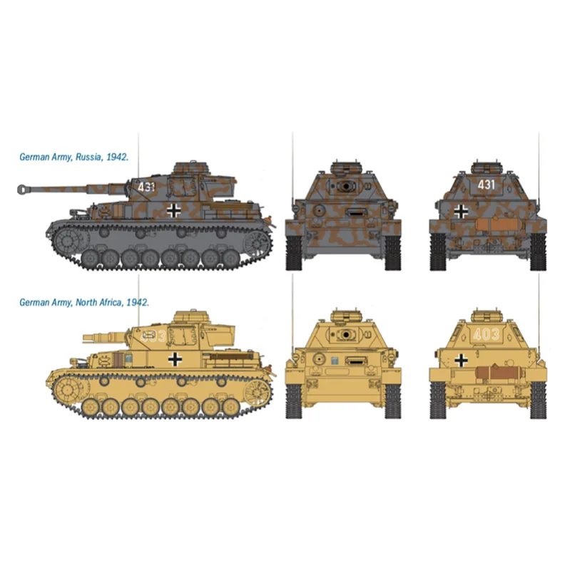 Imagen del producto 3: Italeri Tanques (Fácil) Sd. Kfz. 161 Pz. Kpfw. IV F1-F2 1:72