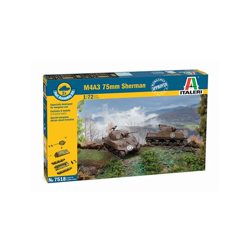 Product image 2: Italeri Tanks (Easy) M4A3 75mm Sherman 1:72