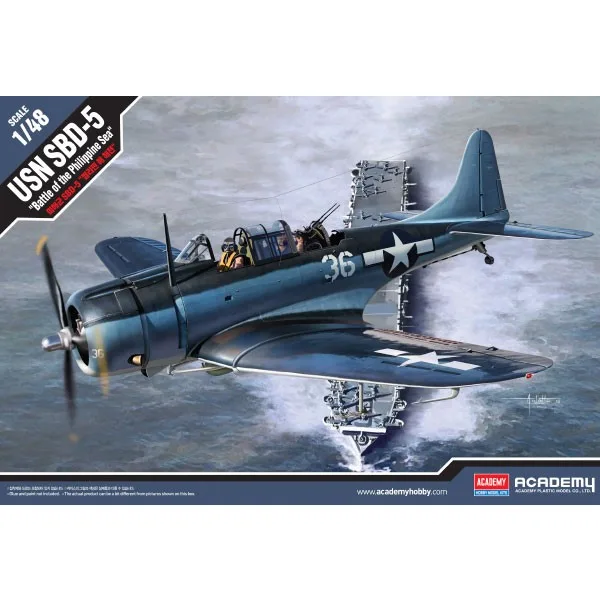 Academy Avión USN SBD-5 Bat. Philippine Sea 1/48