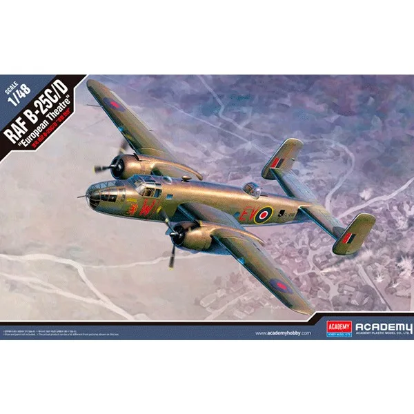 Academy Avión RAF B-25C-D European Theatre 1/48