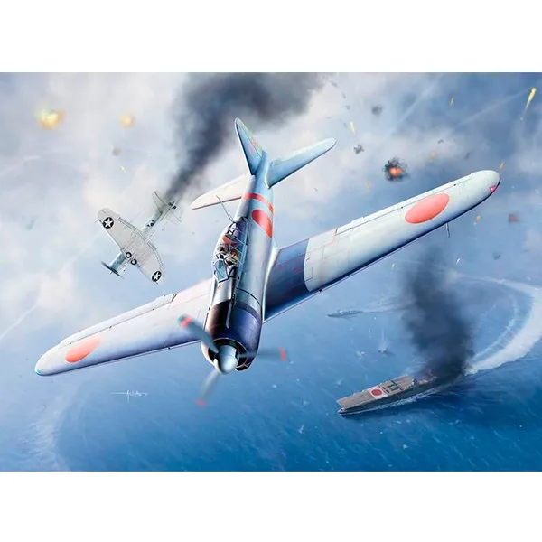 Academy Avión A6M2b Zero Fighter M. 21 B Midway 1/48
