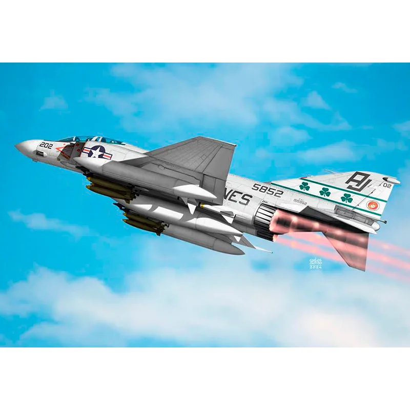Academy Aeroplano USMC F-4J PhantomII VMFA-333 Fighting Shamrocks 1/48
