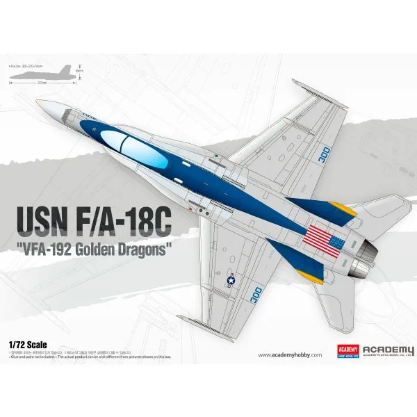 Academy USN F/A-18C VFA-192 Golden Dragons 1/72