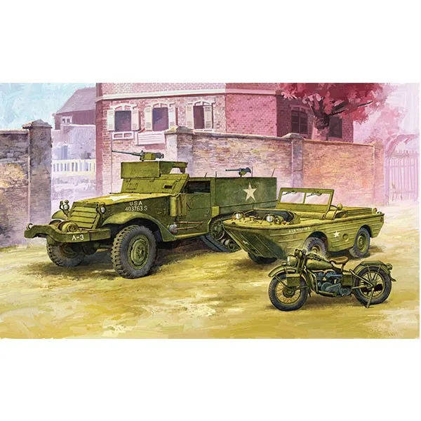 Academy Vehículos M3 US Half Track & Amph. 1/72