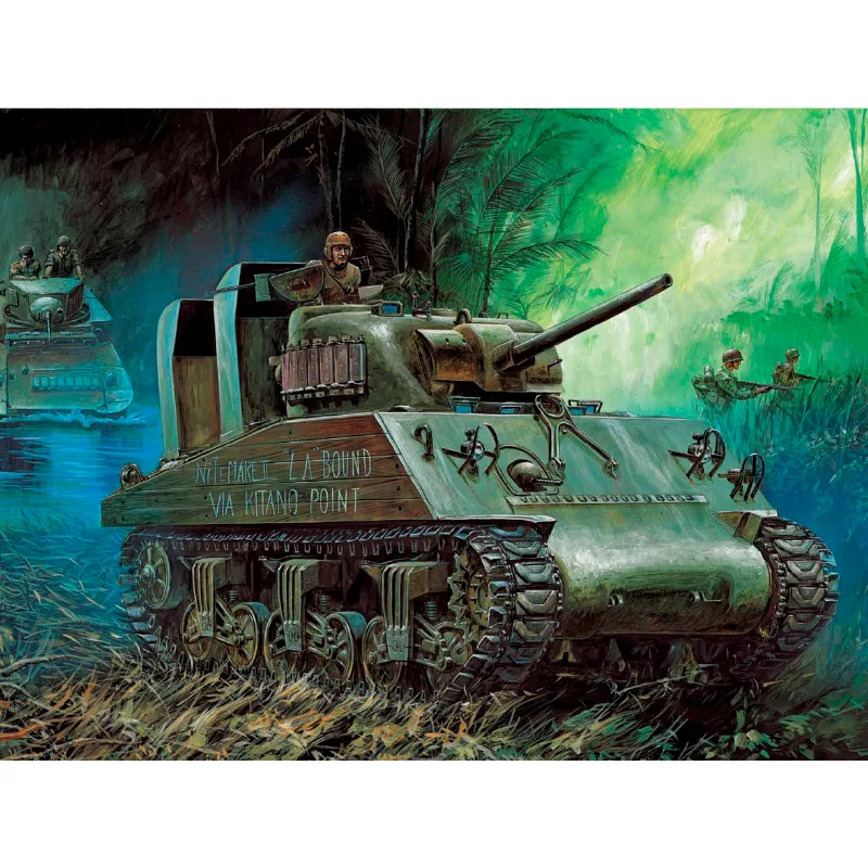 Academy Tanque USMC M4A2 (75) "Pacific theater" 1/35
