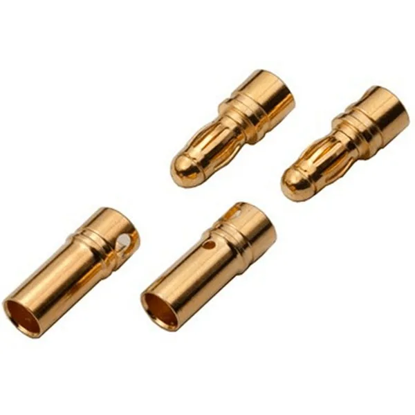 2 Parejas Conector Dorado T Fuelle 3,5mm