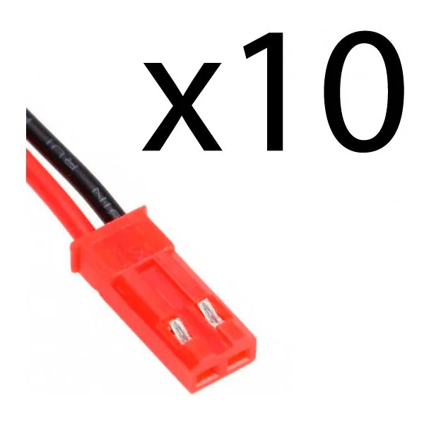 10uds Conector BEC Macho con cable