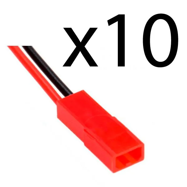 10uds Conector BEC Hembra con cable