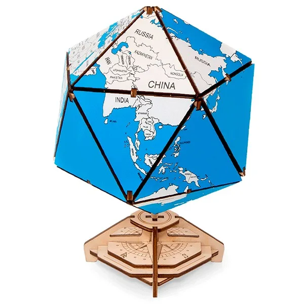EWA Icosaedro Globo terrestre blu 97 pezzi