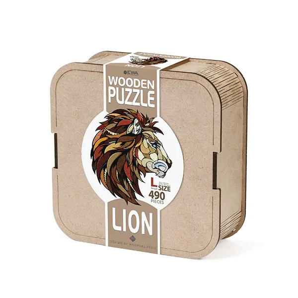 EWA Puzzle León (L) 490 piezas caja de madera