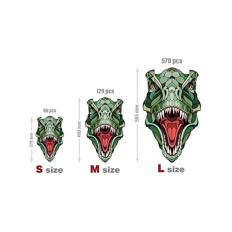 Imagen del producto 3: EWA Puzzle T-REX (L) 570 piezas caja de madera