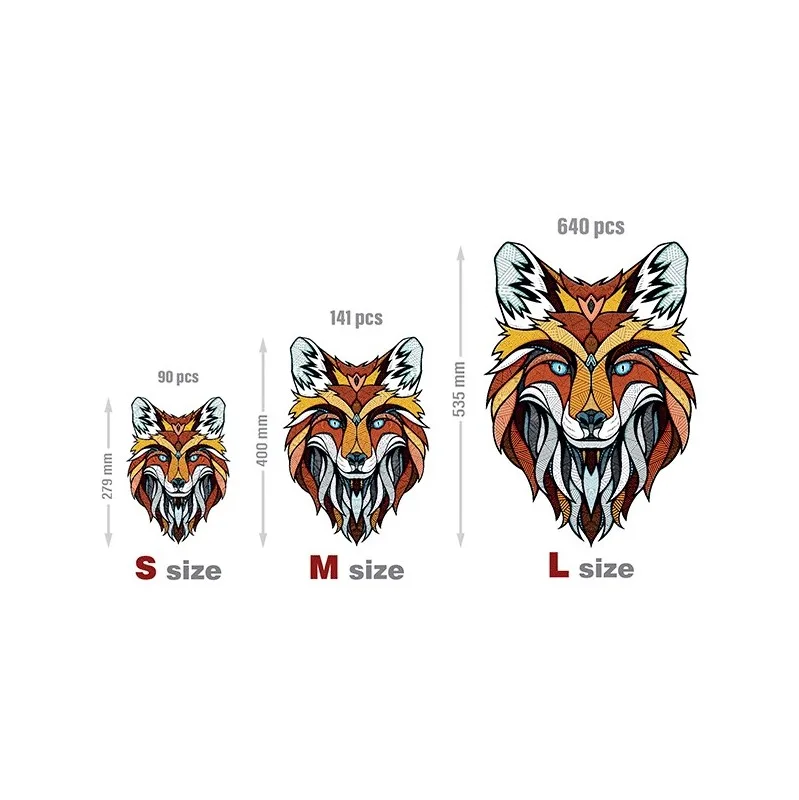 Product image 3: EWA Fox Puzzle (S) 90 pieces wooden box