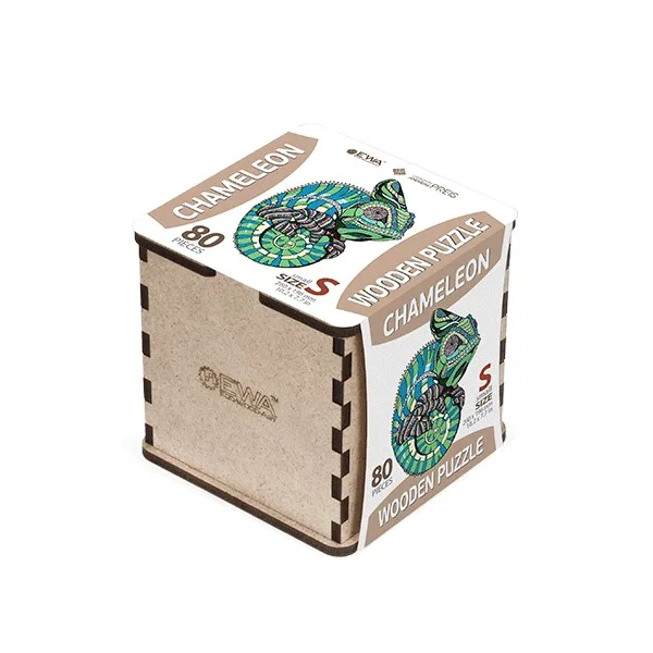 EWA Chameleon Puzzle (S) 80 pieces wooden box