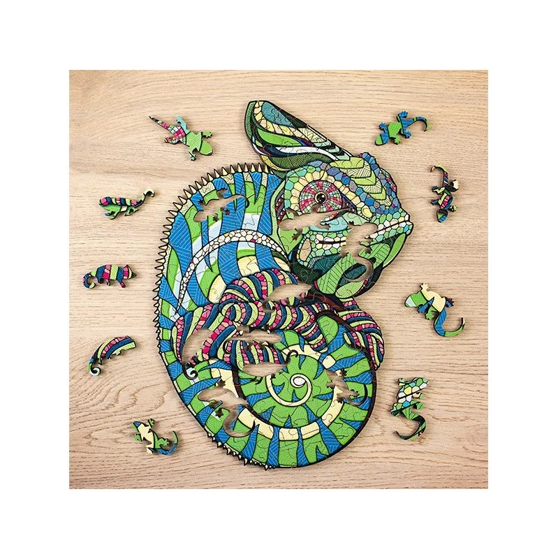 Immagine del prodotto 2: EWA Puzzle Camaleonte (S) 80 pezzi scatola di legno