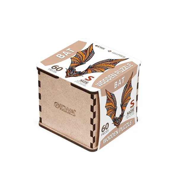EWA Bat Puzzle (S) 60 pieces wooden box