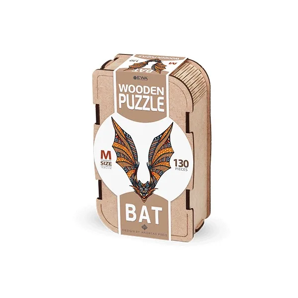 EWA Bat Puzzle (M) 130 pieces wooden box