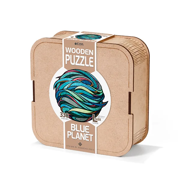 EWA Puzzle Pianeta Blu (L) 330 pezzi scatola in legno