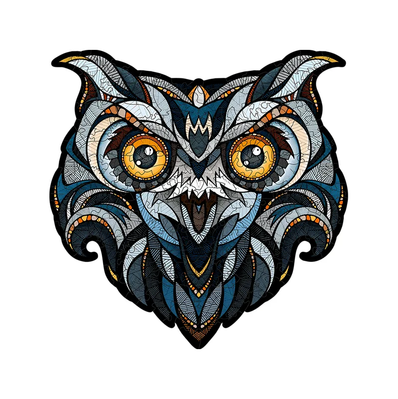 Product image 4: EWA Puzzle Great Horned Owl (M) 200 pieces wooden box