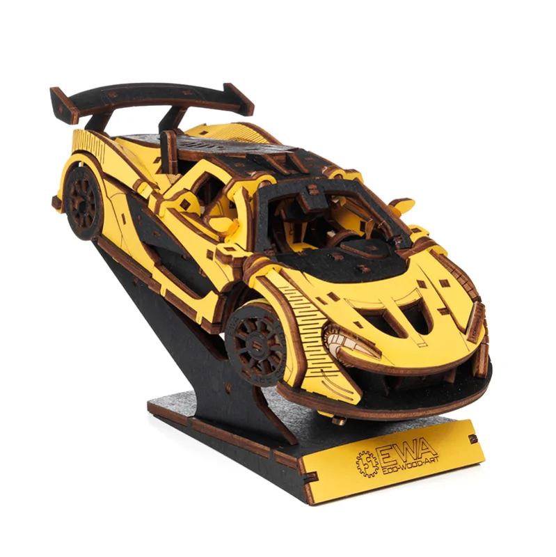 Imagen del producto 4: EWA Coche de Carreras Amarillo 237 piezas