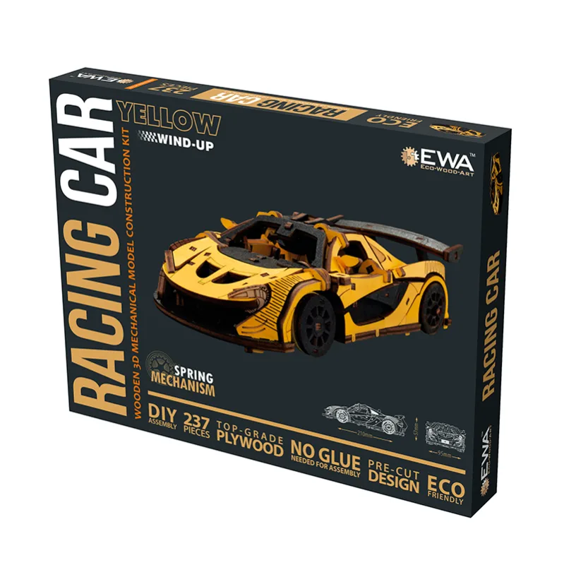 Imagen del producto 5: EWA Coche de Carreras Amarillo 237 piezas