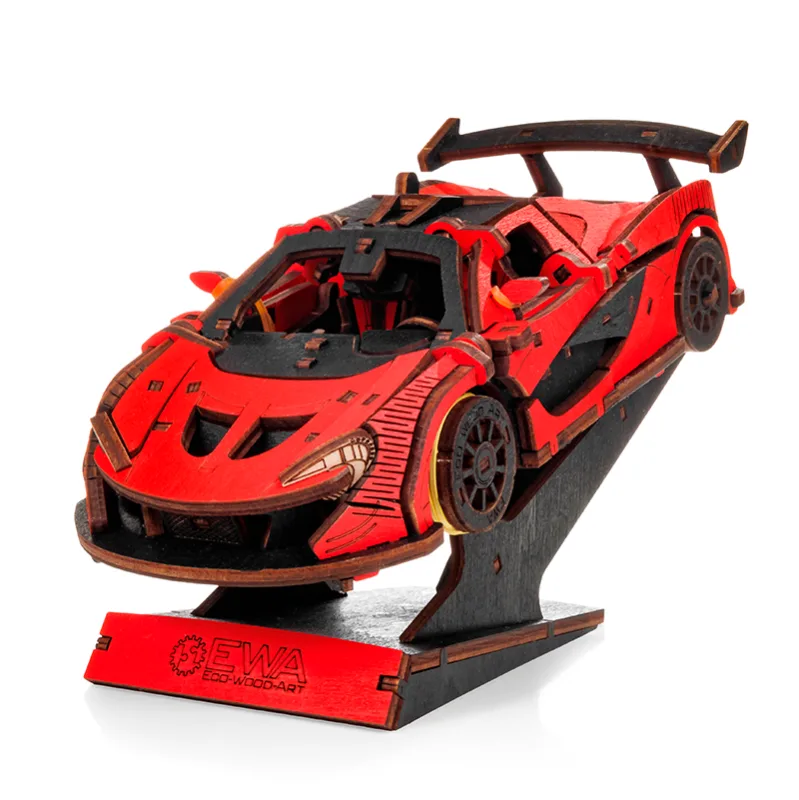 Imagen del producto 2: EWA Coche de Carreras Rojo 237 piezas