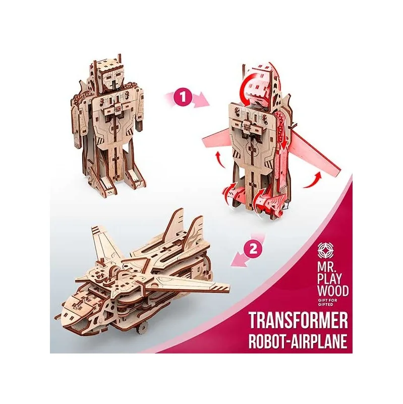 Imagen del producto 2: Mr. Playwood Transformer Robot Avión 119 piezas