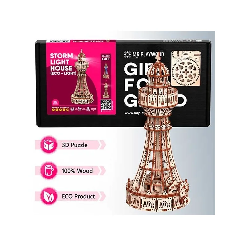 Product image 3: Mr. Playwood Lighthouse (Eco - light) 217 pieces