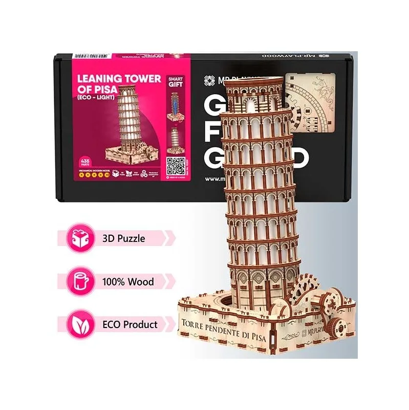 Product image 3: Mr. Playwood Leaning Tower of Pisa (Eco - light) 435 pieces
