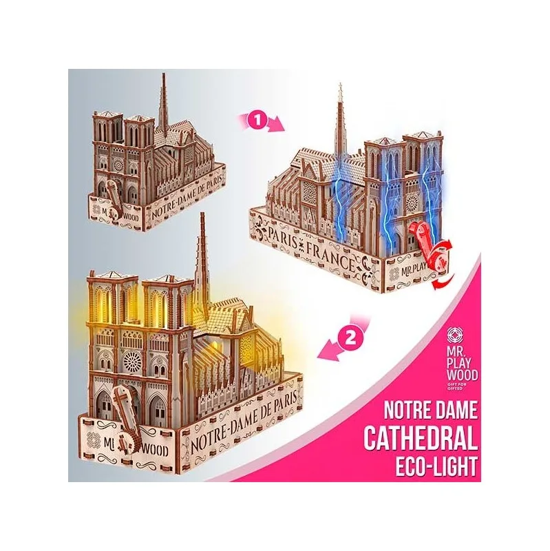 Imagen del producto 2: Mr. Playwood Catedral de Notre Dame (Eco - light) 204 piezas