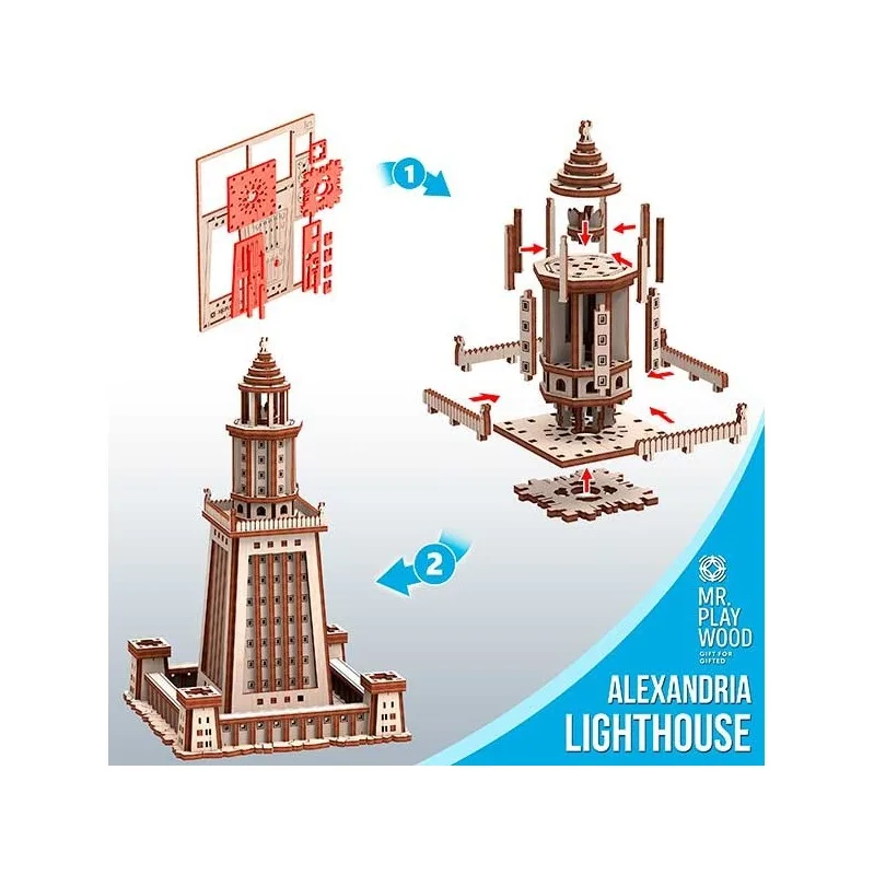 Product image 2: Mr. Playwood Lighthouse of Alexandria 169 pieces