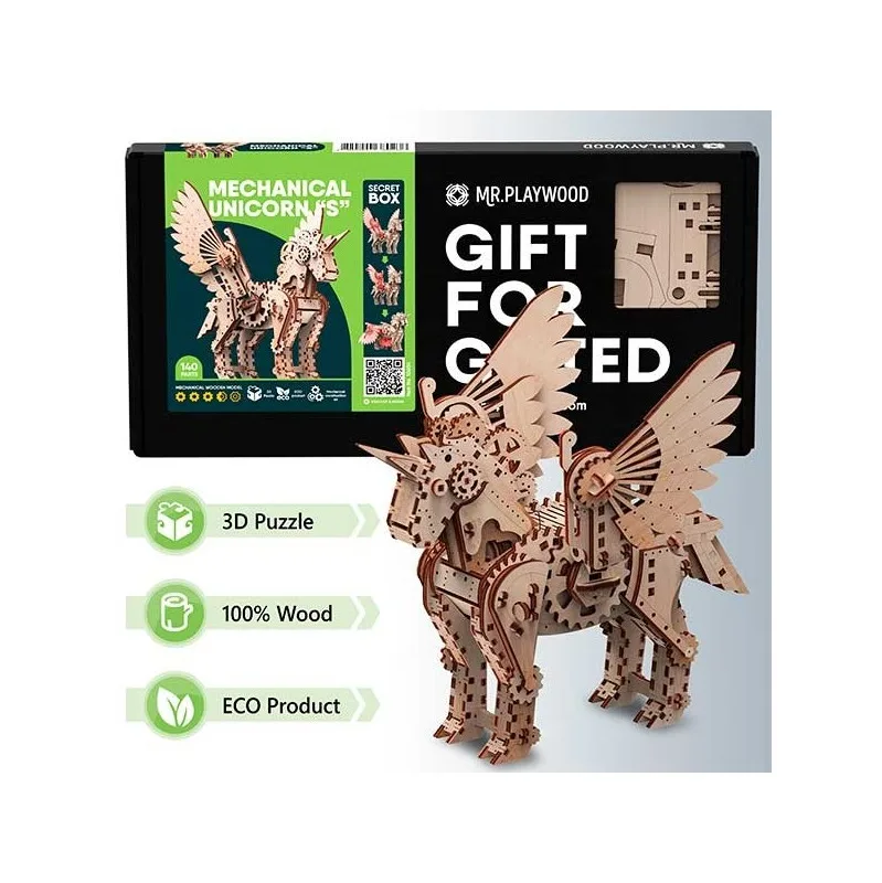 Product image 3: Mr. Playwood Mechanical Unicorn "S" 140 pieces