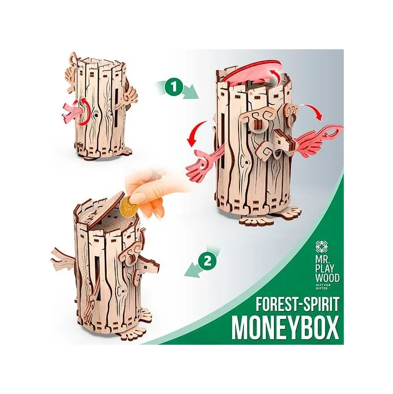 Immagine del prodotto 2: Mr. Playwood Salvadanaio Spirito del Bosco 63 pezzi