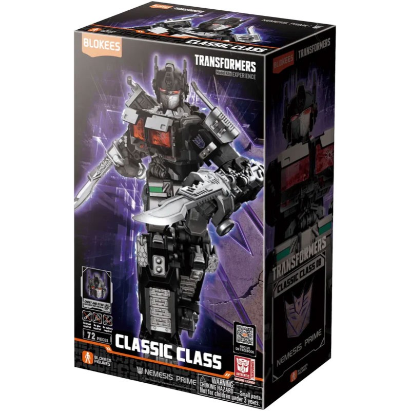 Imagen del producto 2: Blokees Figura Classic Class Transformers 08: Nemesis Prime (Light-Up Eyes & Chest)