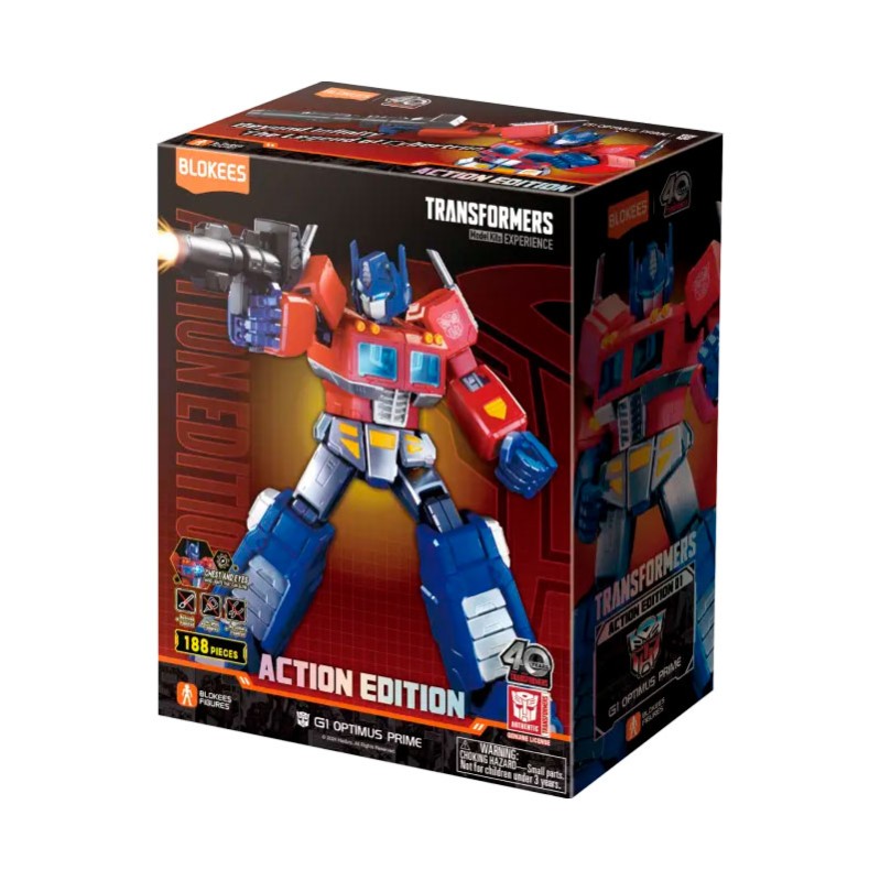 Imagen del producto 2: Blokees Figura Action Edition Transformers: G1 Optimus Prime(Light-Up Eyes & Chest)