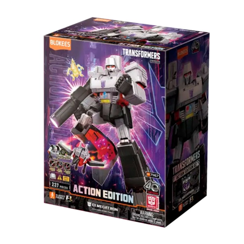 Imagen del producto 2: Blokees Figura Action Edition Transformers 02: Megatron (Light-Up Eyes & Chest)
