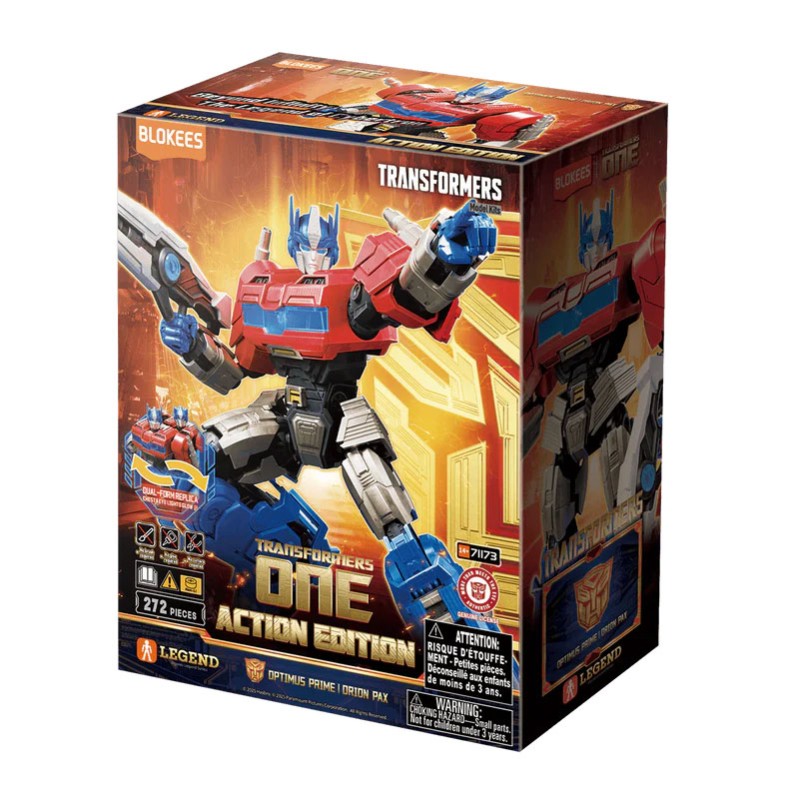 Imagen del producto 9: Blokees Figura Action Edition Transformers One: Optimus Prime / Orion Pax (Light-Up Eyes & Chest)